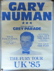 Gary Numan 1985 Fury Tour Poster